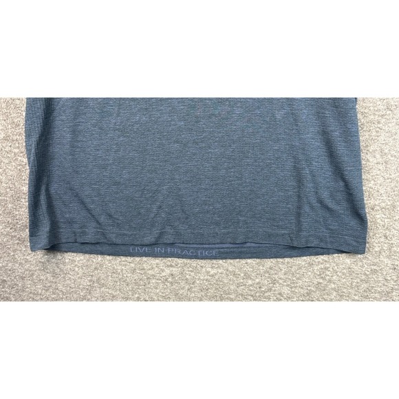 Lululemon Vent Tech Short Sleeve Textured Polo Shirt‎ Blue Mens Size L Athletic - Picture 5 of 9